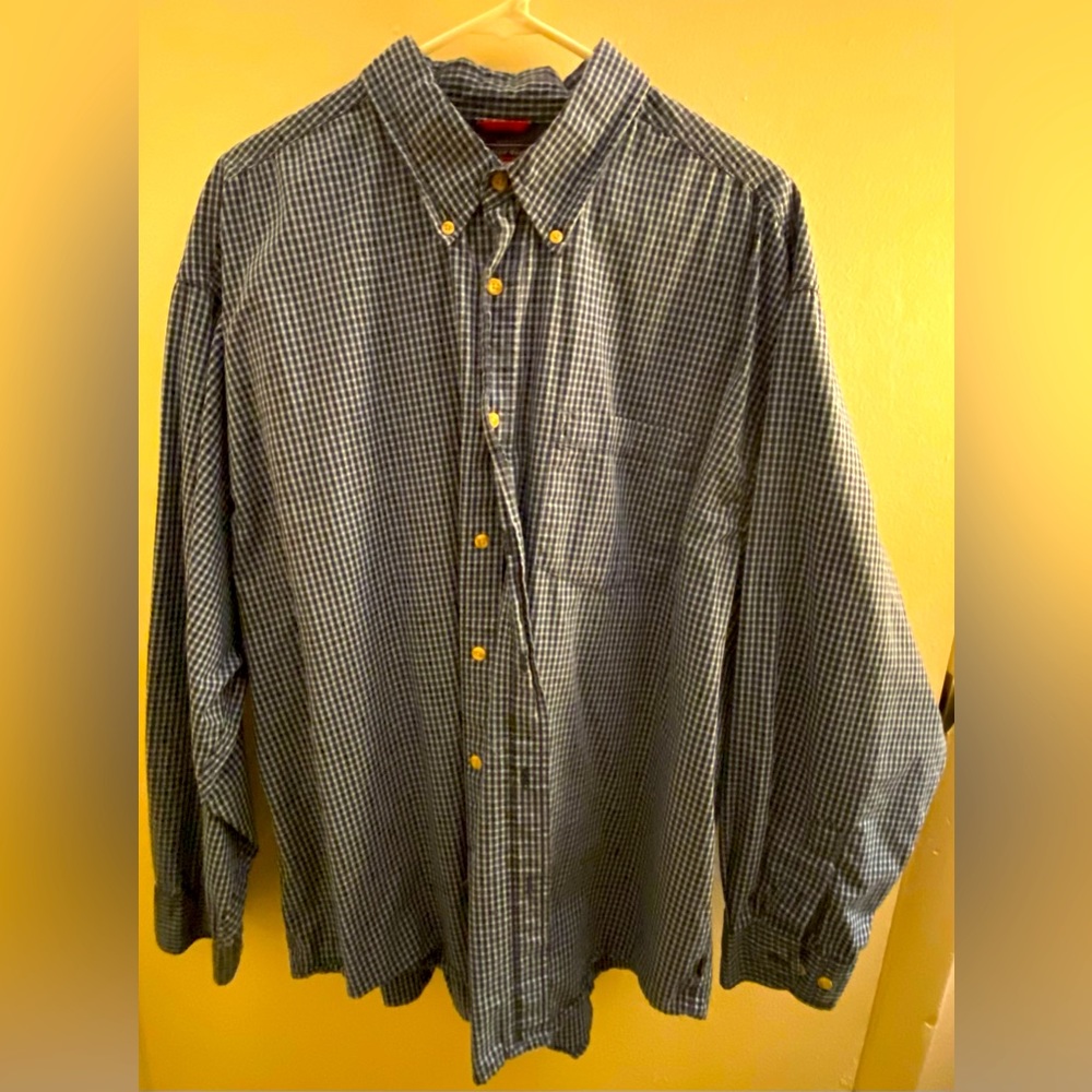 Wrangler Mens Blue Plaid Flannel